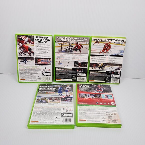 Microsoft XBOX 360 Video Game Lot of 5: NHL 08, 09, 11, 12, and 14 Some w Manual - Picture 2 of 5